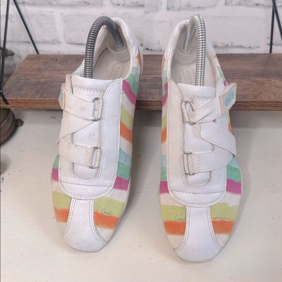 COACH CLASSIC SIGNATURE KYRIE VINTAGE TENNIS JOGGING SNEAKER SHOES WOMENS 8 - Picture 4 of 6